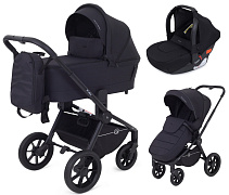 Детская коляска Rant Flex 3 в 1 RA076 с автокреслом Cruise Black Black