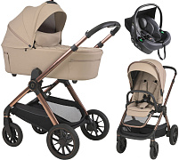 Детская коляска 3 в 1 Espiro Code 2026 и автокресло Pi Graphite 119 loving beige