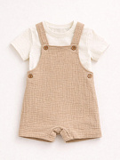 Футболка и песочник Little Star 265005 (ЧЗ-мз) кремовый/бежевый 68