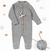 Комбинезон вязаный AmaroBaby Pure Love Tot демисезонный серый 74
