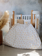 Комплект НаследникЪ Выжанова для овальной и прямоугольной кроватки 6 пр. зайка, бежевый