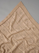 Плед вязаный Little Star My Love 90х90 см бежевый лайт