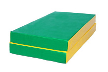 Мат КМС № 3 складной (100 х 100 х 10) зелёно/жёлтый