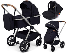 Детская коляска Rant Moss Prime 3 в 1 с автокреслом Cruise Black Black