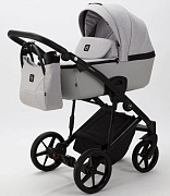 Детская коляска Adamex Mobi 3 в 1 M-PS46 (СВЕТЛО-СЕРЫЙ+СВЕТЛО-СЕРАЯ КОЖА)