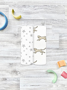 Пелёнки Mjolk трикотажные 2 шт 120х85 см Гепарды/Звёзды