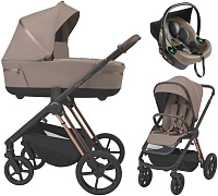 Детская коляска 3 в 1 Espiro Miloo 2.0 и автокресло Pi Beige 309 tasty cappuccino