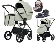 Детская коляска Rant Teo Soft 4 в 1 с автокреслом Aster Zero Beige и базой Sage
