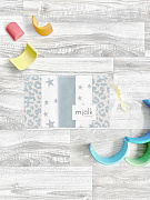 Набор платочков-слюнявчиков Mjolk Леопард серо-голубой 20х20 см