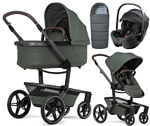 Детская коляска 3 в 1 Joolz Day 5 и автокресло Britax Roemer Baby-Safe Pro Classic Deep Black + конверт в подарок Forest green