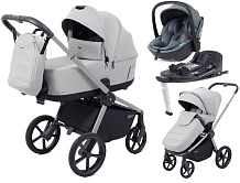 Детская коляска Rant Flex Therm Soft 4 в 1 с автокреслом Miro Graphite и базой Stone Grey