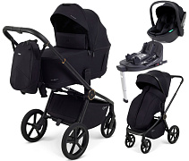 Детская коляска Rant Flex Therm Soft 4 в 1 с автокреслом Miro Black и база Gold Black