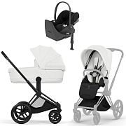 Коляска Cybex Priam V Matt Black Style Cloud T Sepia Black Plus Base T 4 в 1 Off White