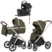 Коляска Carrello Vector CRL-6550 Ammonite AY329 Pro Absolute Black с базой Isofix 3 в 1 Deep Green