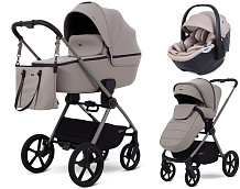 Детская коляска Rant Teo Soft 3 в 1 с автокреслом Aster Zero Beige Cloud