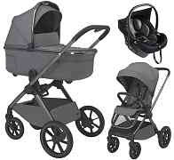 Детская коляска 3 в 1 Espiro Clodi и автокресло Pi Black 07 chic gray