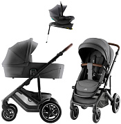 Коляска 4 в 1 Britax Roemer Smile 5Z Style и автокресло Baby-Safe Core Midnight Grey + база Baby-Safe Core Mineral Grey
