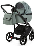 Детская коляска Adamex Nola 3 в 1 N-PS122 TIP (СЕРО-ЗЕЛЕН+СЕРО-ЗЕЛЕН. КОЖА)