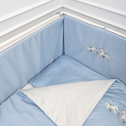 Комплект в кроватку Lappetti Коники-сны для прямоугольной кроватки 6 предметов 6149/1 голубой