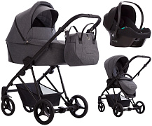 Детская коляска Bebetto Yoddi 3 в 1 с автокреслом Avionaut Cosmo 02 т.серый