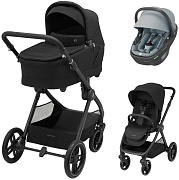 Коляска детская Maxi-Cosi Oxford Plus 3 в 1 с автокреслом Coral 360 Essential Grey 1978390110 PlusTwillic Black/Черный