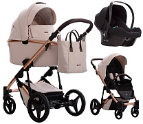 Детская коляска Bebetto Loren Stella 3 в 1 с автокреслом Avionaut Cosmo 07 св.бежевый