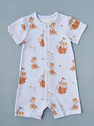 Песочник Little Star Мишка с зайкой на кораблике (интерлок) 4741 (ЧЗ-мз) голубой 68