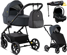 Детская коляска Tutis Enzo 4 в 1 с автокреслом Elo Lux EduSky Black и базой 1702546 Антрацит/ Antracite