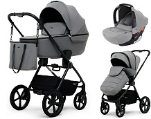 Детская коляска Rant Teo Soft 3 в 1 с автокреслом Cruise Grey Grey