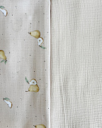 Набор пеленок Lappetti Village из муслина 2 шт. ЧЗ НП11/4 бежевый