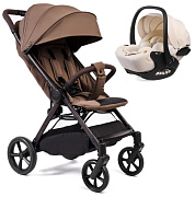 Прогулочная коляска Peppy Vigo с автокреслом Verona Beige Mocca мокко
