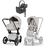 Коляска Cybex Priam V Chrome Style Cloud T Mirage Grey Base T 4 в 1 City Grey
