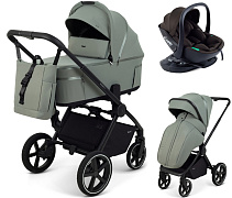 Детская коляска Rant Falcon X 4 в 1 RA126 с автокреслом Miro Brown и базой Olive