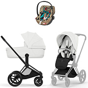 Коляска Cybex Priam V Matt Black Style Cloud T One Love 3 в 1 Off White