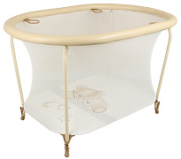 Детский манеж Globex Овал коллекция Мишки бежевый