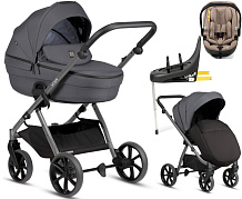 Детская коляска Tutis Uno 6 Plus Essential collection 4 в 1 с автокреслом Beno Beige и базой 1602169 Antracite