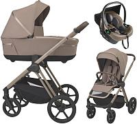 Детская коляска 3 в 1 Espiro Miloo 2.0 и автокресло Pi Beige 319 perfect beige