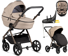 Детская коляска Tutis Uno 6 Plus Essential collection 4 в 1 с автокреслом Beno Beige и базой 1602146 Nougat