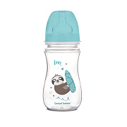 Бутылочка для кормления Canpol babies Exotic Animals c широким горлом 240 мл, 3+ мес, 35/221 голубой