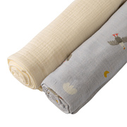 Пелёнки муслиновые Buba Kids, 2 шт, 75х115 см BKMUSSW58 Горный орёл/ сливочный