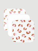 Муслиновые салфетки Mjolk 3 шт 23х23 см Леопард / Белый / Персики