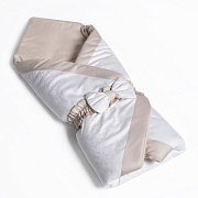 Конверт-одеяло на выписку Perina бежево-белый