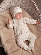 Комбинезон с капюшоном НаследникЪ Выжанова Зайка НВ6024 ЧЗ экрю-бежевый 56