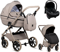 Детская коляска Tutis Uno 6 Plus Essential collection 3 в 1 с автокреслом Elo Lux EduSky Black 1602172 Taupe с сумкой