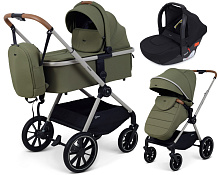 Детская коляска Rant Moss Prime 3 в 1 с автокреслом Cruise Black Green