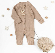 Комбинезон вязаный AmaroBaby Pure Love Tot демисезонный бежевый 74