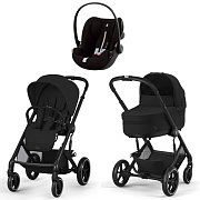 Коляска Cybex Balios S Lux BLK 2025 Cloud G i-Size Moon Black Plus 3 в 1 Moon Black