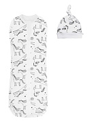 Пеленка-кокон на молнии Amarobaby Soft Hugs Единороги с шапочкой 68