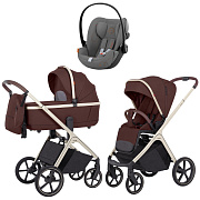Коляска Carrello Vector CRL-6550 и автокресло Cybex Cloud G i-Size Lava Grey 3 в 1 Sienna Beige