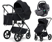 Детская коляска Rant Teo Soft 3 в 1 с автокреслом Evomax Grey Black